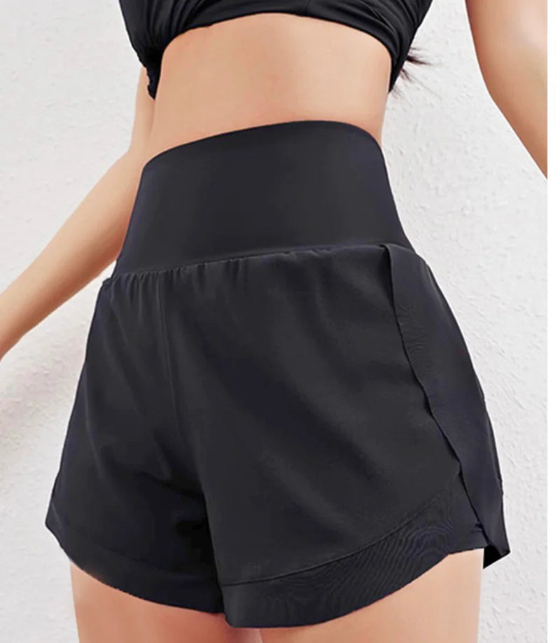 Shorts Feminino Fitness Cintura Alta com Bolso